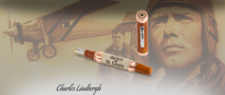 luxusn plnic pero rov zlato, devo Charles Lindbergh