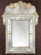 luxusn umleck zrcadlo z Murano skla 90x126cm 11